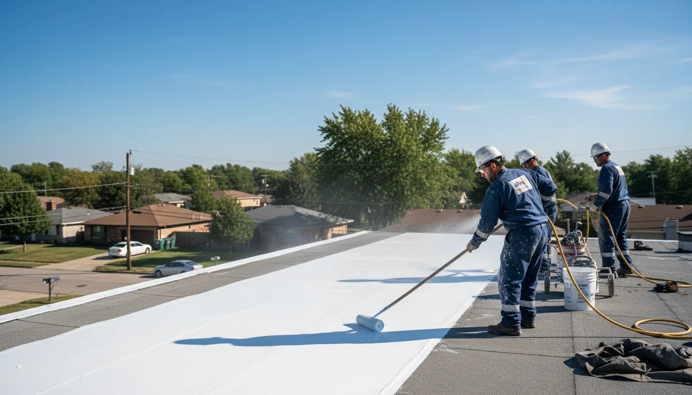 Commercial roof coating in La Harpe, IL near me